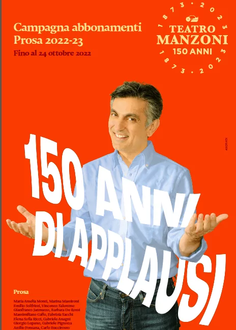 Featured image for “Vincenzo Salemme, la locandina del Teatro Manzoni Milano per la campagna abbonamenti”