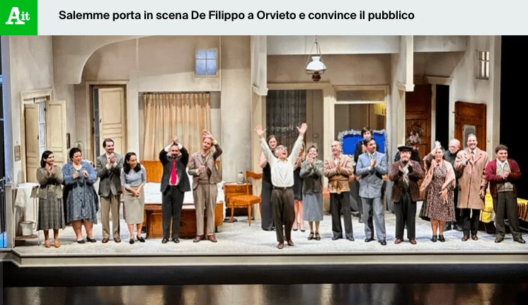 Featured image for “Salemme porta in scena De Filippo a Orvieto e convince il pubblico”